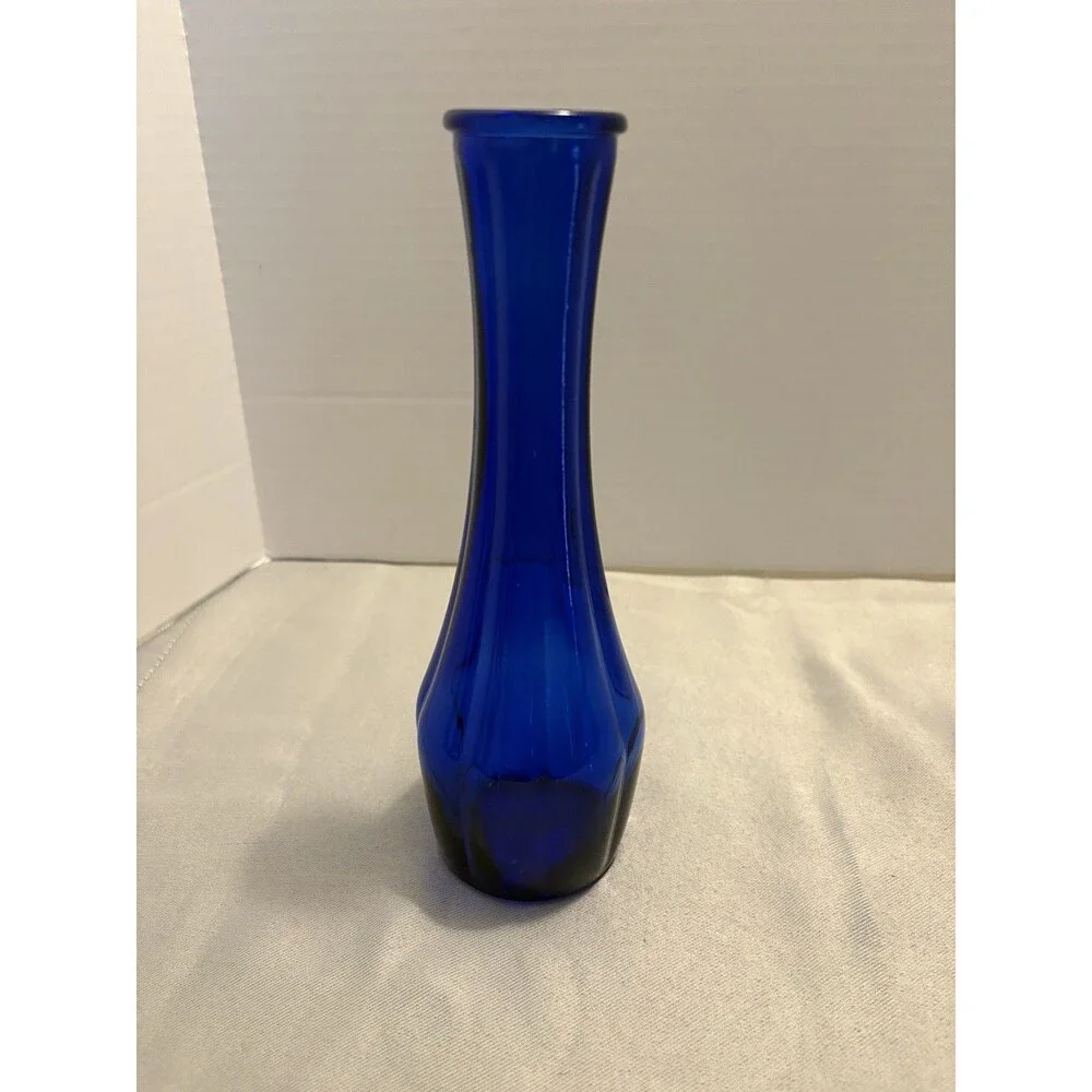 Vintage Indiana Glass Classico Bud Vase - Cobalt Blue